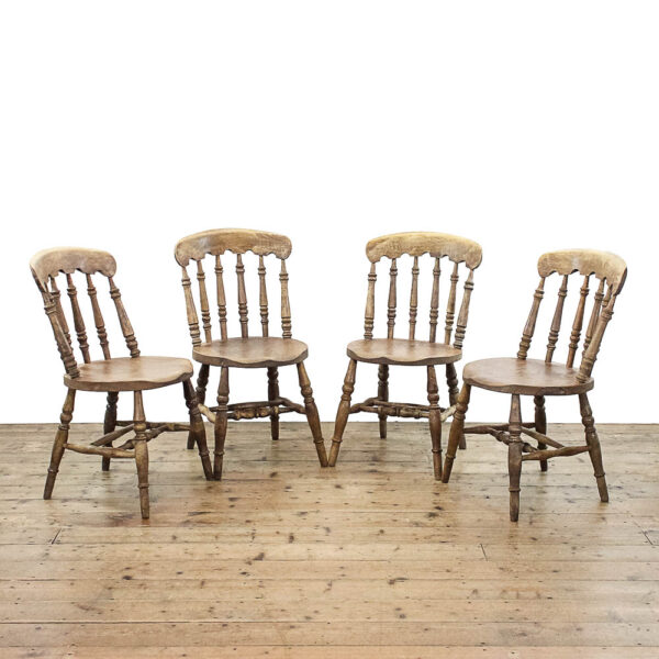 M-6043 Set of Four Antique Ash and Elm Penny Chairs penderyn antiques (1)