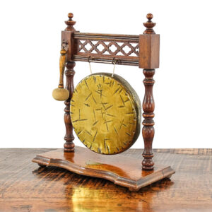 M-5946 Antique Victorian Brass Table Gong Penderyn Antiques (1)