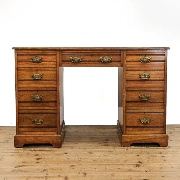 M-5956 Antique Oak Pedestal Desk penderyn antiques (2)