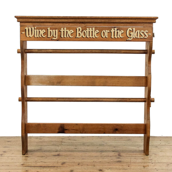 M-6028 Vintage Hanging Pine Wine Rack penderyn antiques (1)