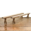 M-6042 Pair of Long Pine School Benches penderyn antiques (2)