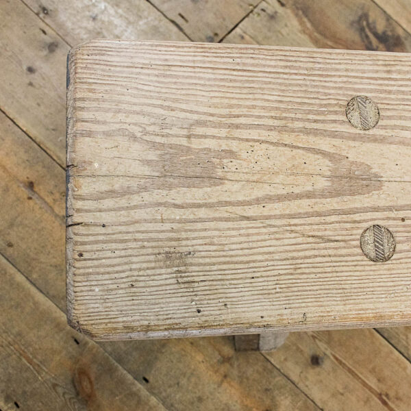 M-6042 Pair of Long Pine School Benches penderyn antiques (5)