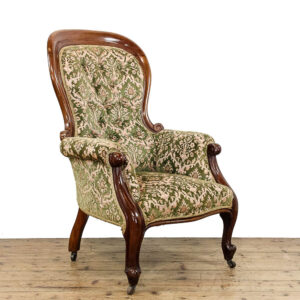 M-6062 Antique Victorian Mahogany Upholstered Armchair penderyn antiques (1)