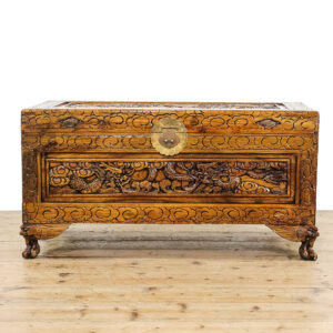 M-6072 Antique 20th Century Camphor Wood Chest penderyn antiques (2)