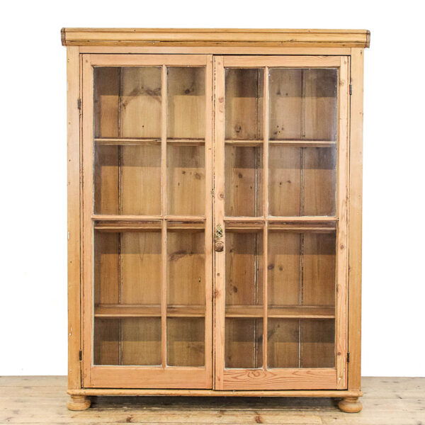 M-6010 Antique Pine Glazed Bookcase penderyn antiques (1)