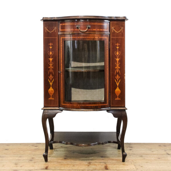 M-6033 Antique Edwardian Inlaid Mahogany Display Cabinet penderyn antiques (2)