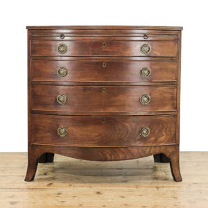 M-6093 Antique Mahogany Bow Front Chest of Drawers penderyn antiques (1)