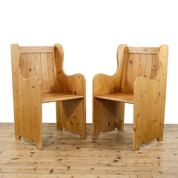 M-6106 Pair of Vintage Style Pews penderyn antiques (1)