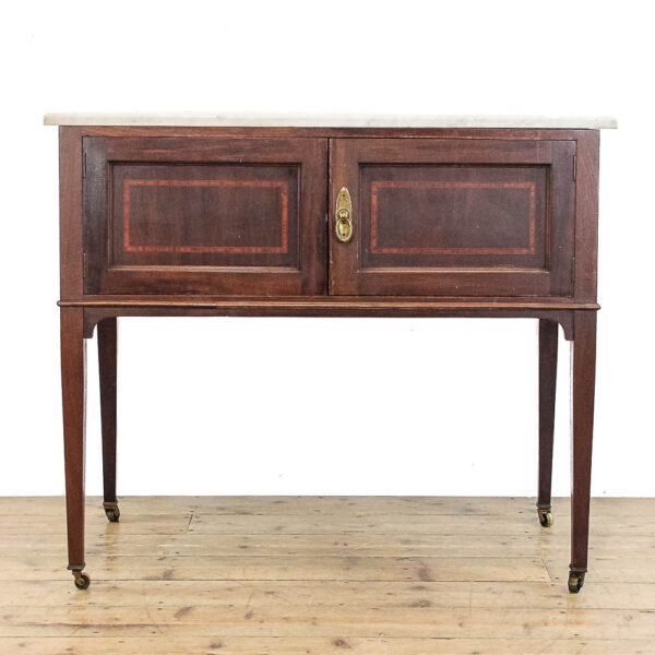 M-6108 Antique Edwardian Washstand with Marble Top penderyn antiques (1)