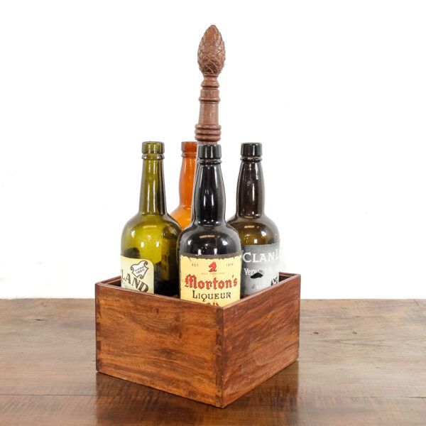 M-6160 Antique Walnut Bottle Carrier penderyn antiques (1)