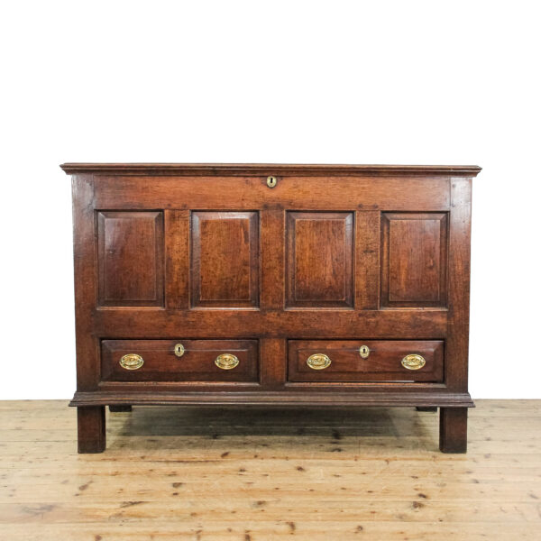 M-6170 Antique 18th Century Oak Mule Chest penderyn antiques (1)