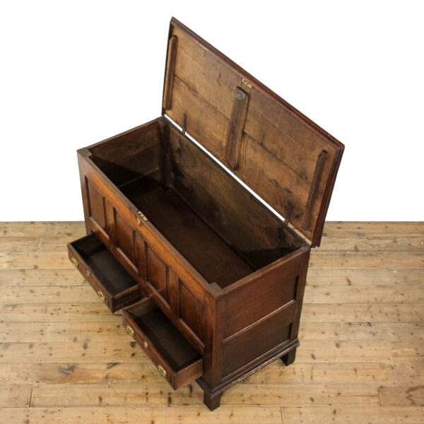 M-6170 Antique 18th Century Oak Mule Chest penderyn antiques (6