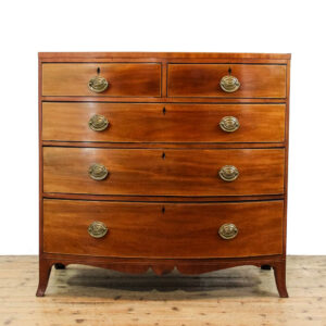 M-6116 Antique Early 19th Century Mahogany Bow Front Chest of Drawers penderyn antiques (1)