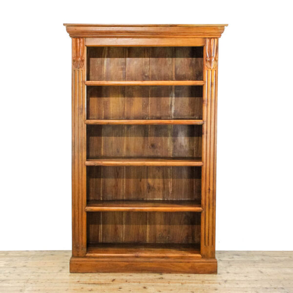 M-6149 Antique 20th Century Pine Open Bookcase penderyn antiques (1)