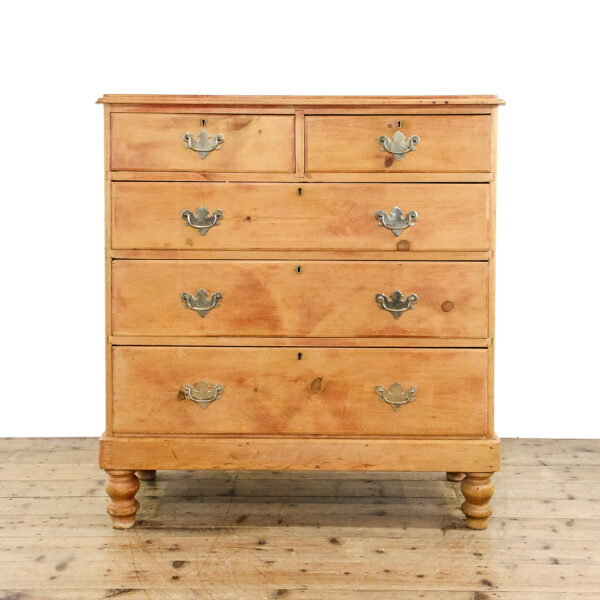 M-6151 Antique Late Victorian Pine Chest of Drawers penderyn antiques (1)
