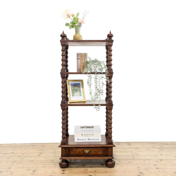 M-6204 Antique Oak Whatnot Stand penderyn antiques (5)