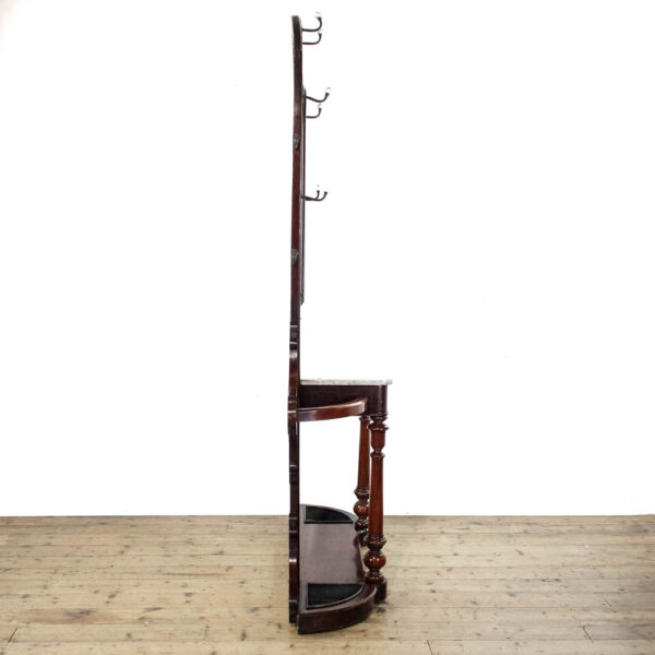 M-6243 Antique Victorian Mahogany Hall Stand with Marble Shelf penderyn antiques 2