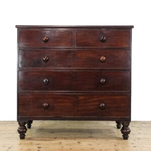 M-6121 Antique 19th Century Mahogany Chest of Drawers penderyn antiques (1)