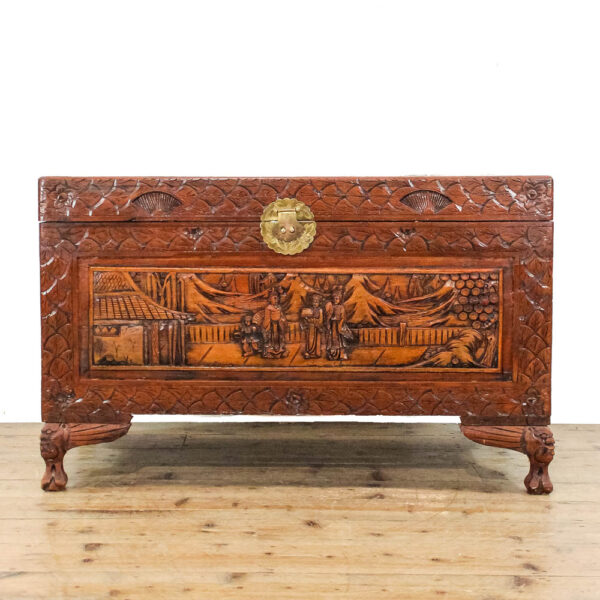 M-6144 Mid 20th Century Camphor Wood Chest penderyn antiques (1)