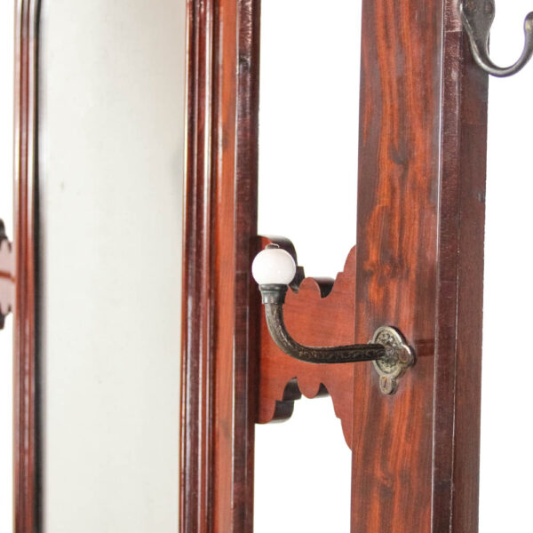 M-6243 Antique Victorian Mahogany Hall Stand with Marble Shelf penderyn antiques 6