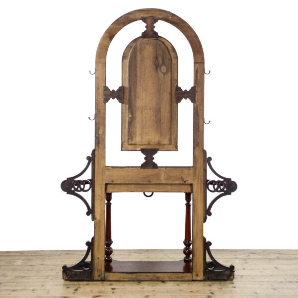 M-6243 Antique Victorian Mahogany Hall Stand with Marble Shelf penderyn antiques 3