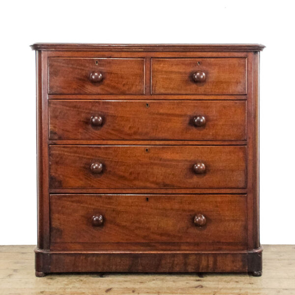 M-6245 Antique Victorian Mahogany Chest of Drawers penderyn antiques (2)