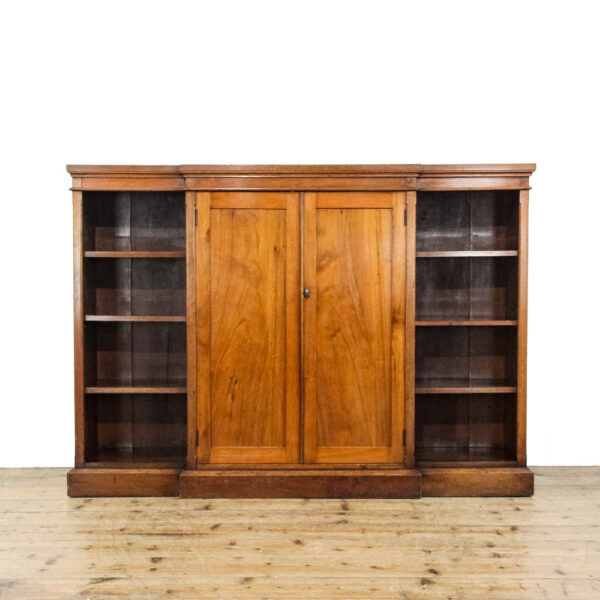 M-6262 Antique Late Victorian Mahogany Breakfront Bookcase penderyn antiques (1)