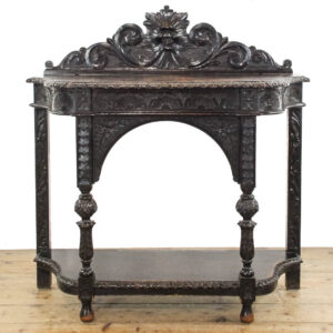 M-6283 Antique Victorian Oak Jacobean Revival Side Table penderyn antiques (1)