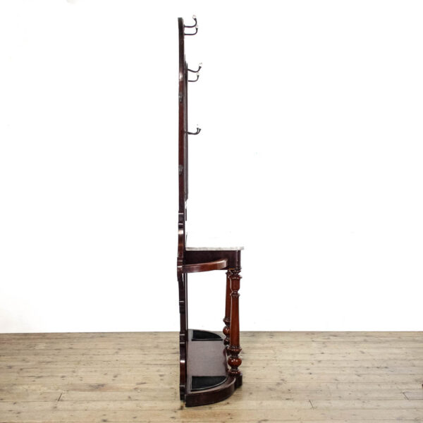 M-6243 Antique Victorian Mahogany Hall Stand with Marble Shelf penderyn antiques 4