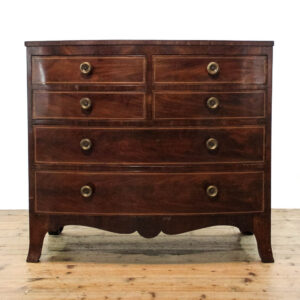 M-6199 Antique 19th Century Mahogany Bow Front Chest of Drawers penderyn antiques 1