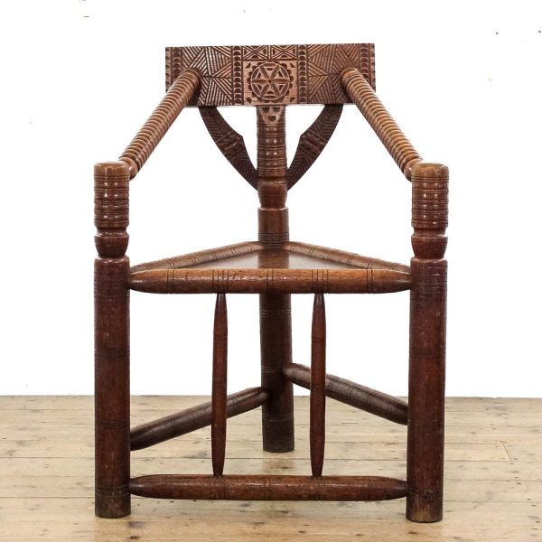 M-6213 Antique Victorian Oak Corner Chair pedneryn antiques (1)