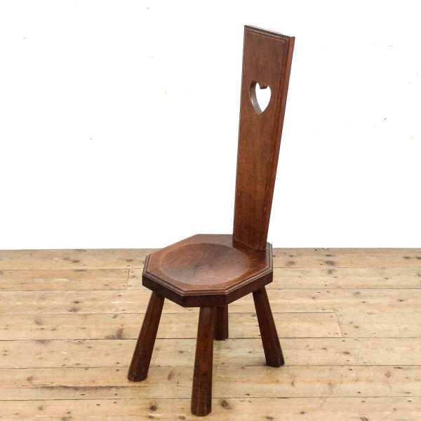 M-6213A Traditional Oak Spinning Chair penderyn antiques (1)