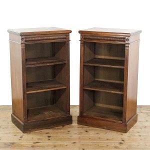 M-6214 Pair of Mahogany Open Bookcases penderyn antiques (1)