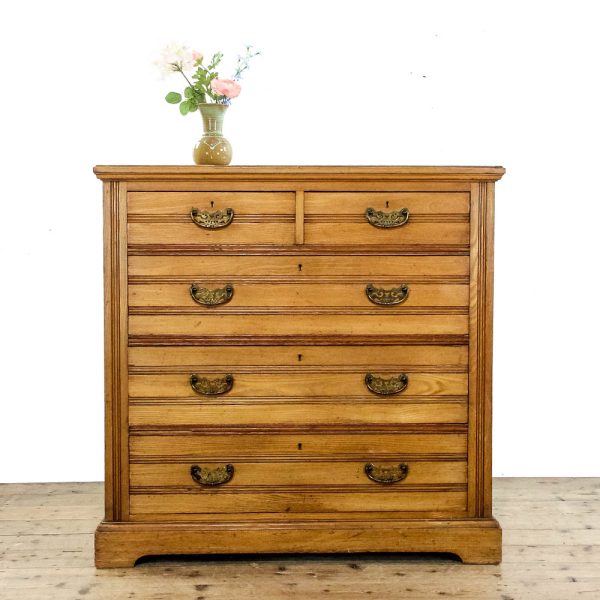 M-6282 Antique Late Victorian Ash Chest Of Drawers penderyn antiques (1)