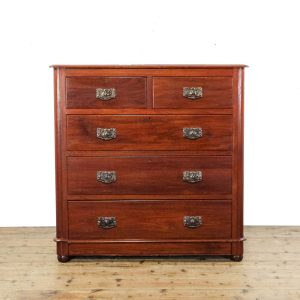 M-6305 Antique Victorian Mahogany Chest of Drawers penderyn antiques (1)