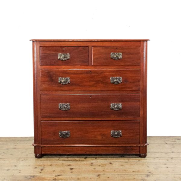 M-6305 Antique Victorian Mahogany Chest of Drawers penderyn antiques (1)