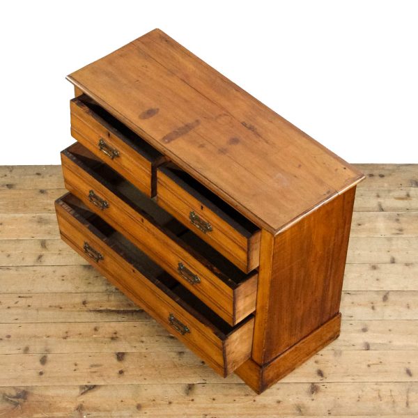 M-6306 Antique Edwardian Satinwood Chest of Drawers penderyn antiques (5)
