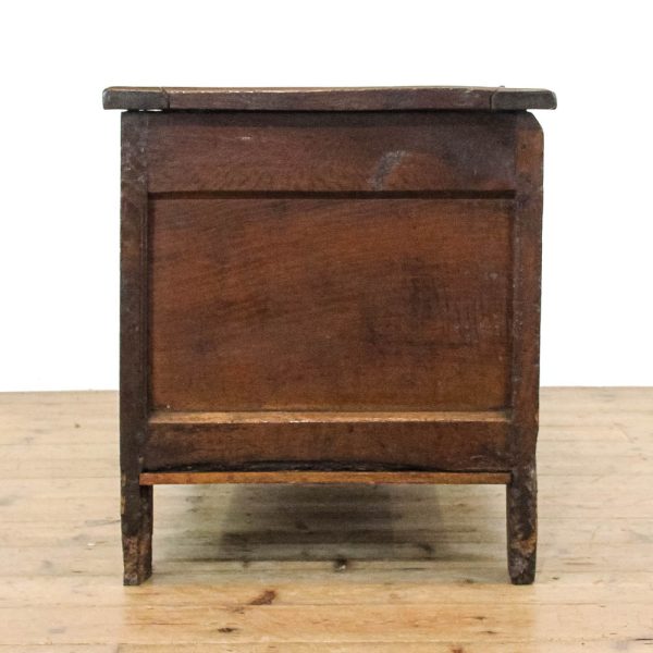 M-6308 Antique Carved and Inlaid Oak Coffer pedneryn antiques (5)