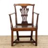 M-6327 Antique Georgian Elm Elbow Chair pedneryn antiques (1)