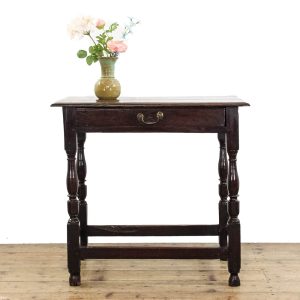 M-6345 Antique Early 18th Century Oak Lowboy Side Table penderyn antiques (1)