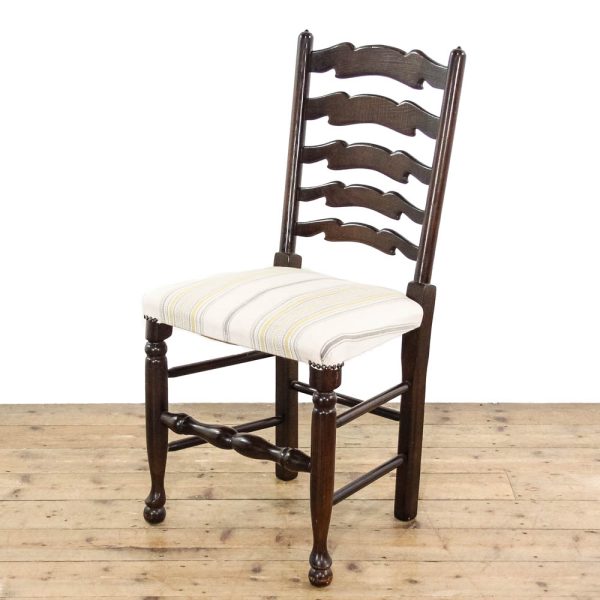 M-6386 Set of Four Upholstered and Oak Chairs penderyn antiques (3)