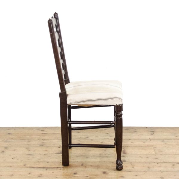 M-6386 Set of Four Upholstered and Oak Chairs penderyn antiques (5)