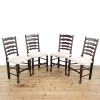 M-6387 Set of Four Upholstered and Oak Chairs penderyn antiques (1)