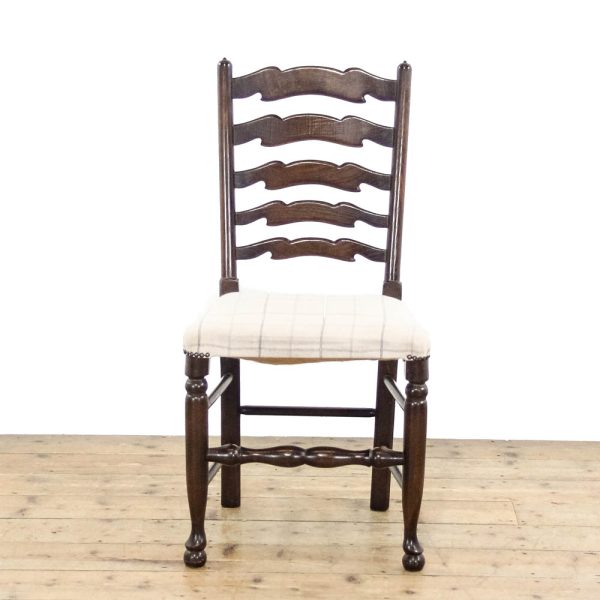 M-6387 Set of Four Upholstered and Oak Chairs penderyn antiques (5)