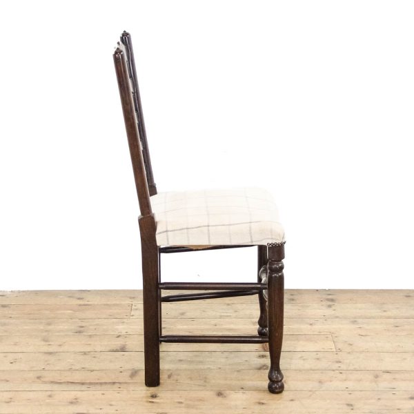 M-6387 Set of Four Upholstered and Oak Chairs penderyn antiques (8)