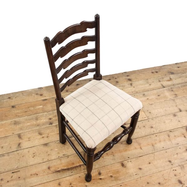 M-6387 Set of Four Upholstered and Oak Chairs penderyn antiques (9)