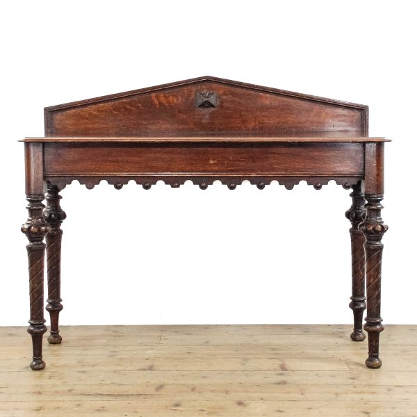 M-6385 Antique Oak Gothic Style Hall Table penderyn antiques (1)