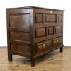 M-4120 18th Century Antique Joined Oak Mule Chest (4)