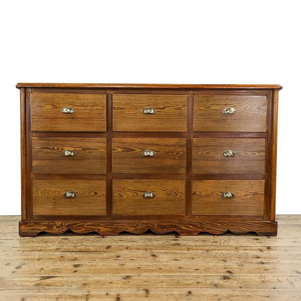 M-5700 Large Reclaimed Pine Bank of Drawers Penderyn Antiques (1)