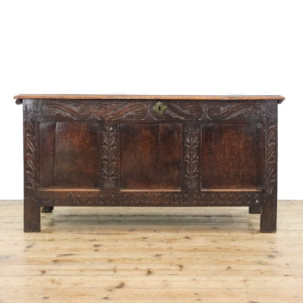 M-6215B Antique 18th Century Oak Coffer penderyn antiques (2)